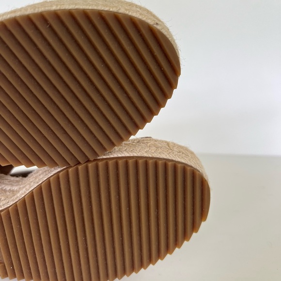 Eileen Fisher Women's Agnes Espadrille Wedge Sandals in Tan Leather, size 8.5 - Picture 4 of 10